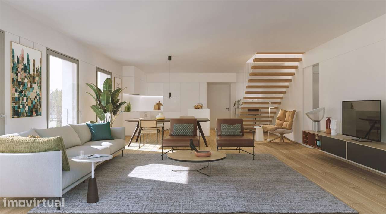 T2 Duplex | Novo com Varandas | lugar de garagem Prelada - Grande imagem: 3/40
