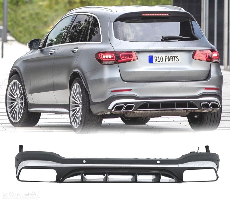 DIFUSOR MERCEDES GLC X253 AMG 16-22 LOOK GLC63 PRATEADO - 1