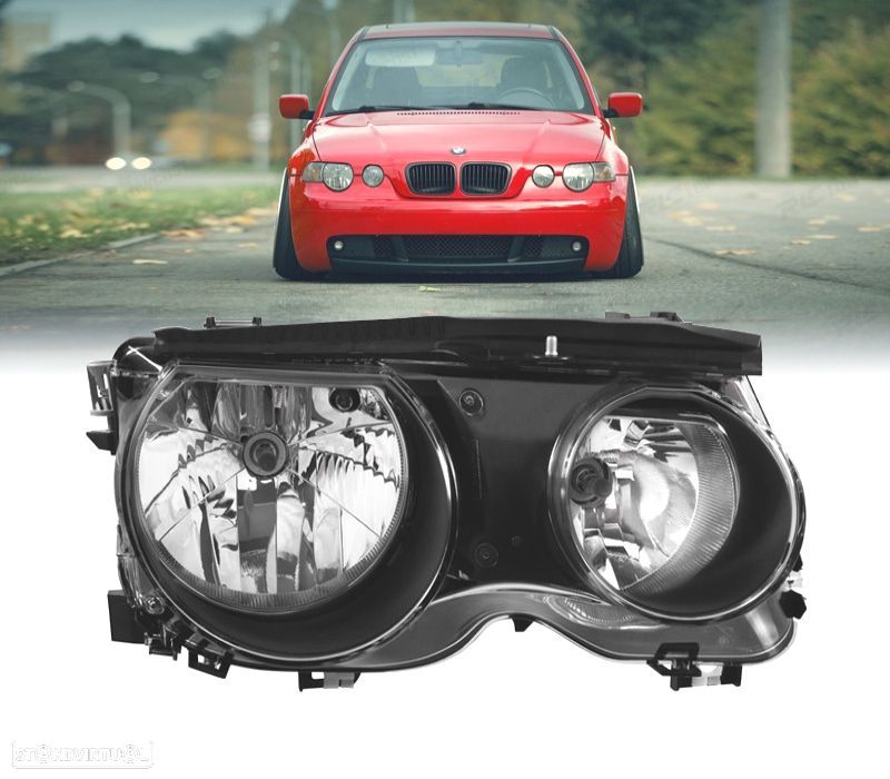 FARÓIS OPTICAS PARA BMW SERIE 3 E46 COMPACT 01-05 - 1