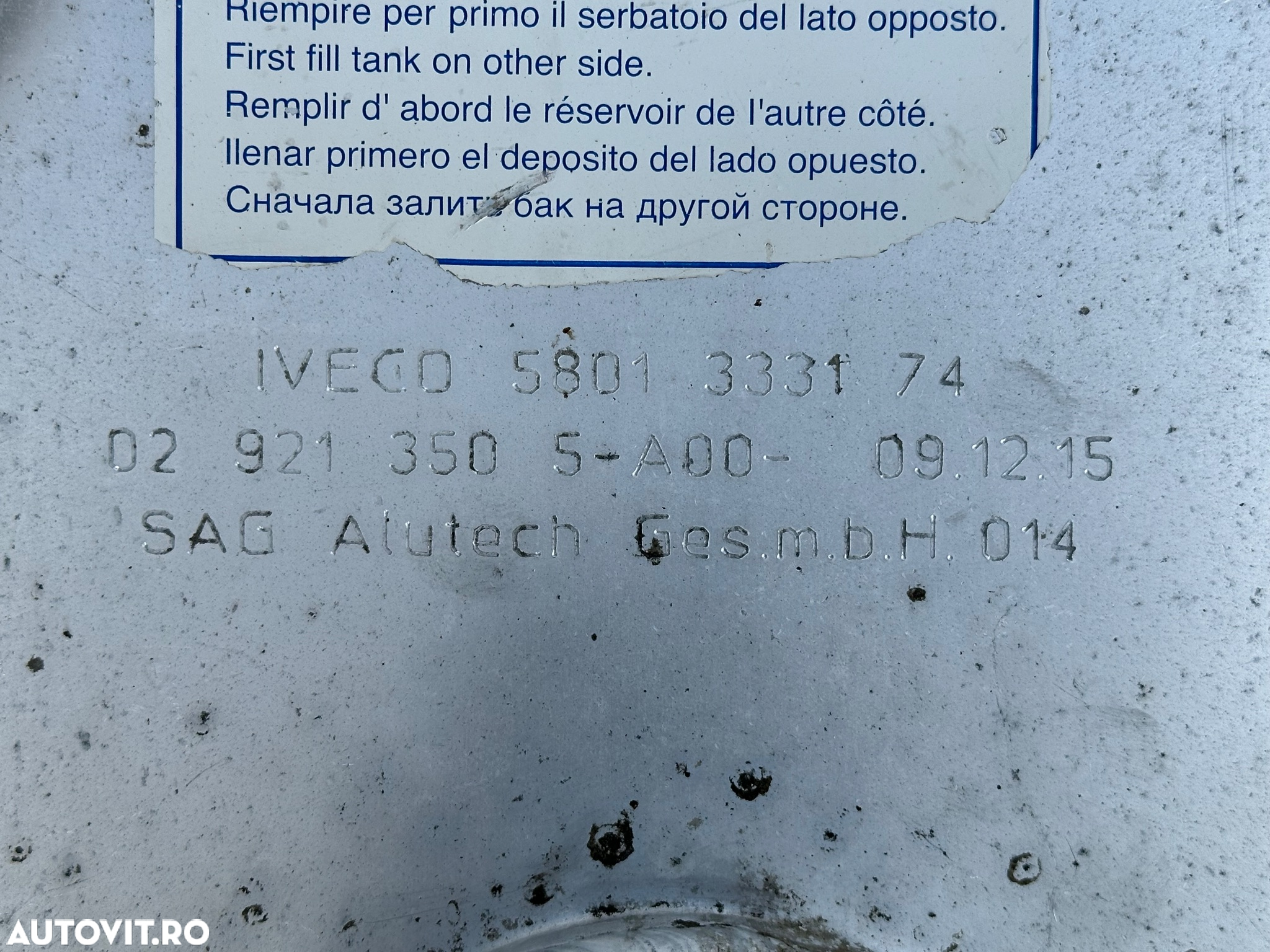 REZERVOR COMBUSTIBIL IVECO EURO6 MEGA 5801333174 350L 124/64/49 - 2
