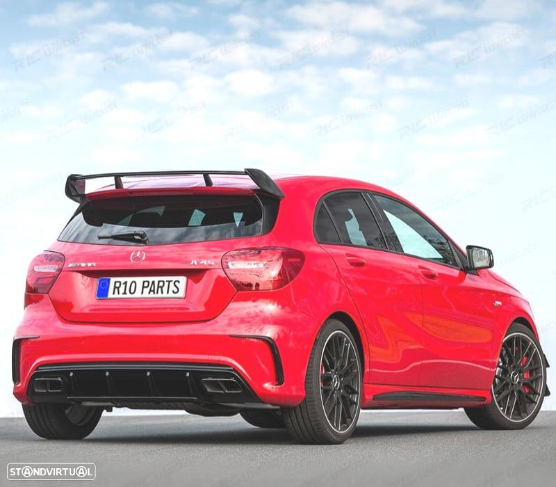 FRISOS TRASEIROS MERCEDES W176 AMG 12-18 LOOK AMG A45 PRETO BRILHANTE - 2