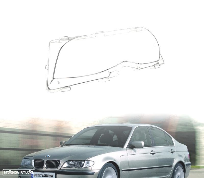 VIDRO FARÓL OPTICA FRONTAL ESQUERDA PARA BMW E46 BERLINA TOURING 01-05 - 1