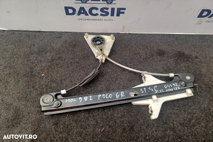Macara geam spate stanga manuala 6R4839461C Volkswagen VW Polo 5 6R [ - 1