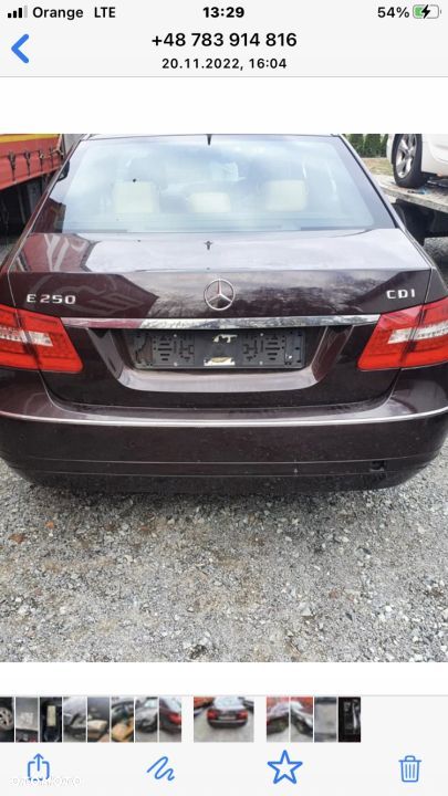 MERCEDES 212 kompletna tylna klapa 497 igla - 1