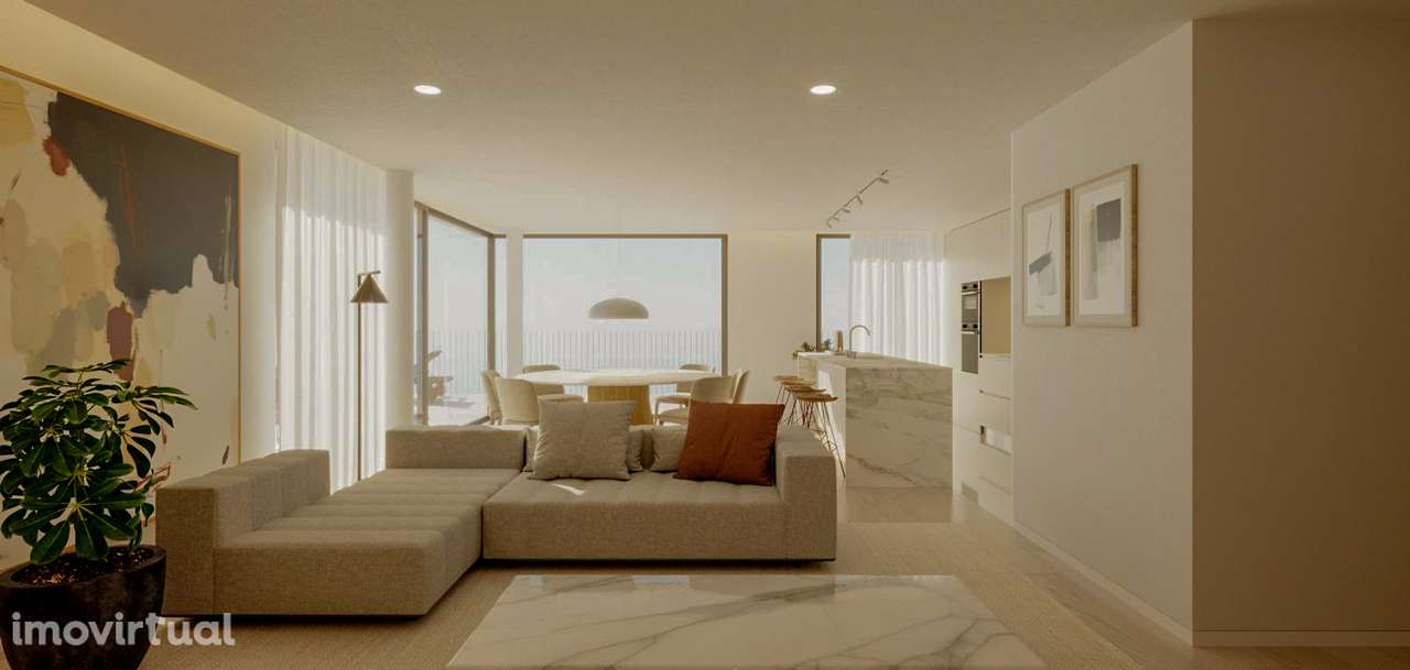 Apartamento T4 com varanda e garagem em Canidelo - Grande imagem: 2/16