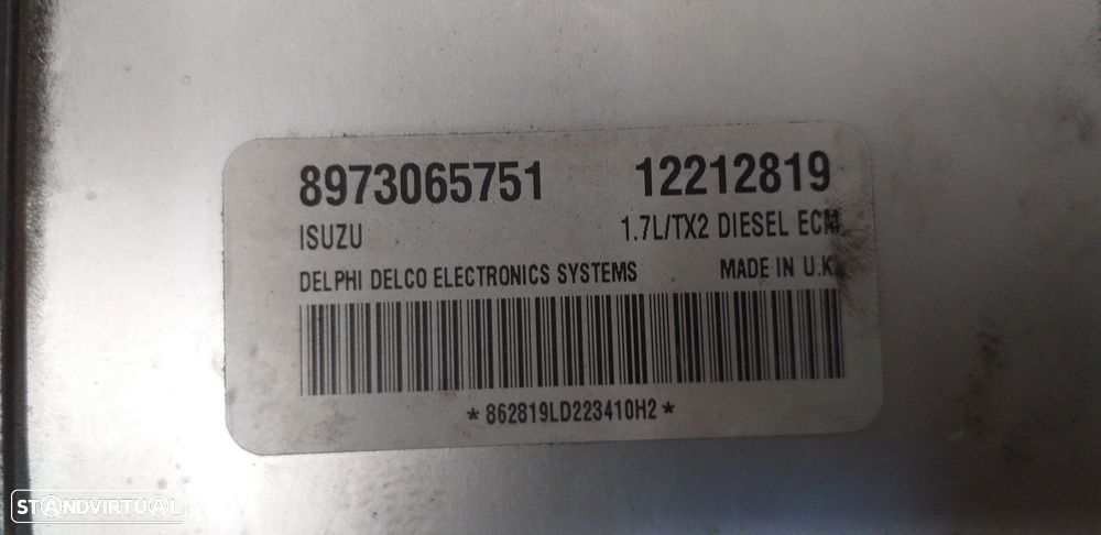 CENTRALINA MOTOR UCE OPEL ASTRA G FASTBACK 2002 -8973065751 - 2