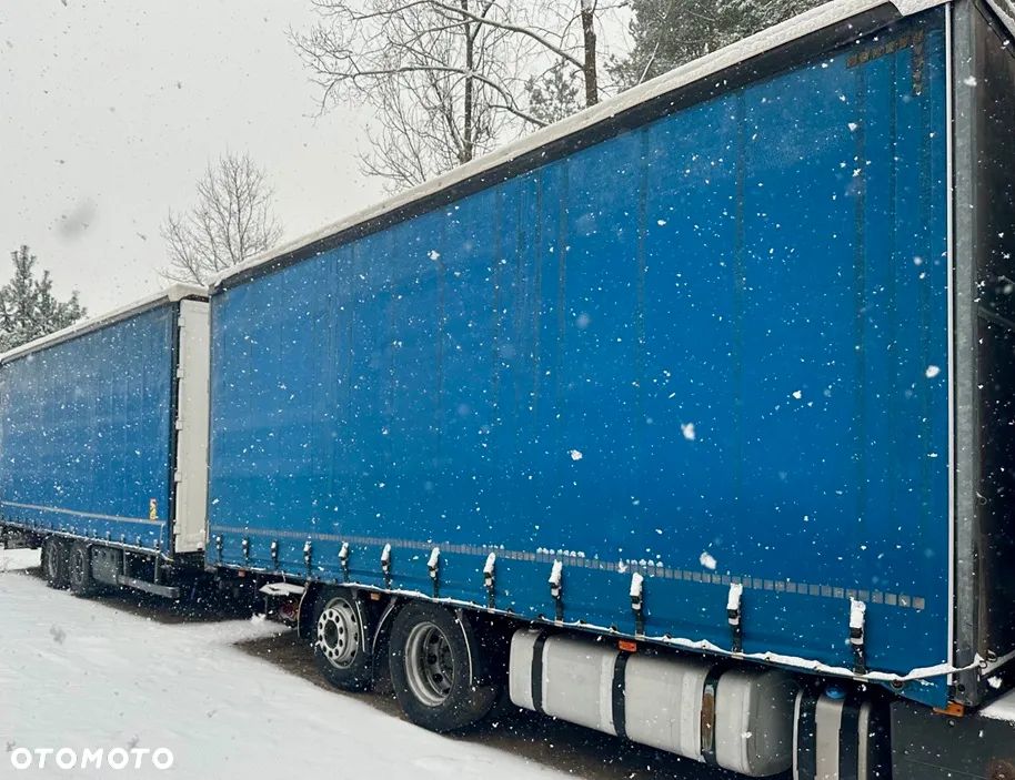 Renault PREMIUM 460DXI 6x2 JUMBO AUTOMAT OŚ PODNOSZONA KLIMA SPOJLERY 2xALUTANK OPONY:80% FIRANKA DŁ:7.40m + PRZYCZEPA TANDEM PANAV OSIE SAF FIRANKA DŁ:8.20m LODÓWKA XENONY EURO 5 EEV 2012r ZESTAW PRZESTRZENNY PRZEJAZDOWY NOWE TACHO!!! - 5