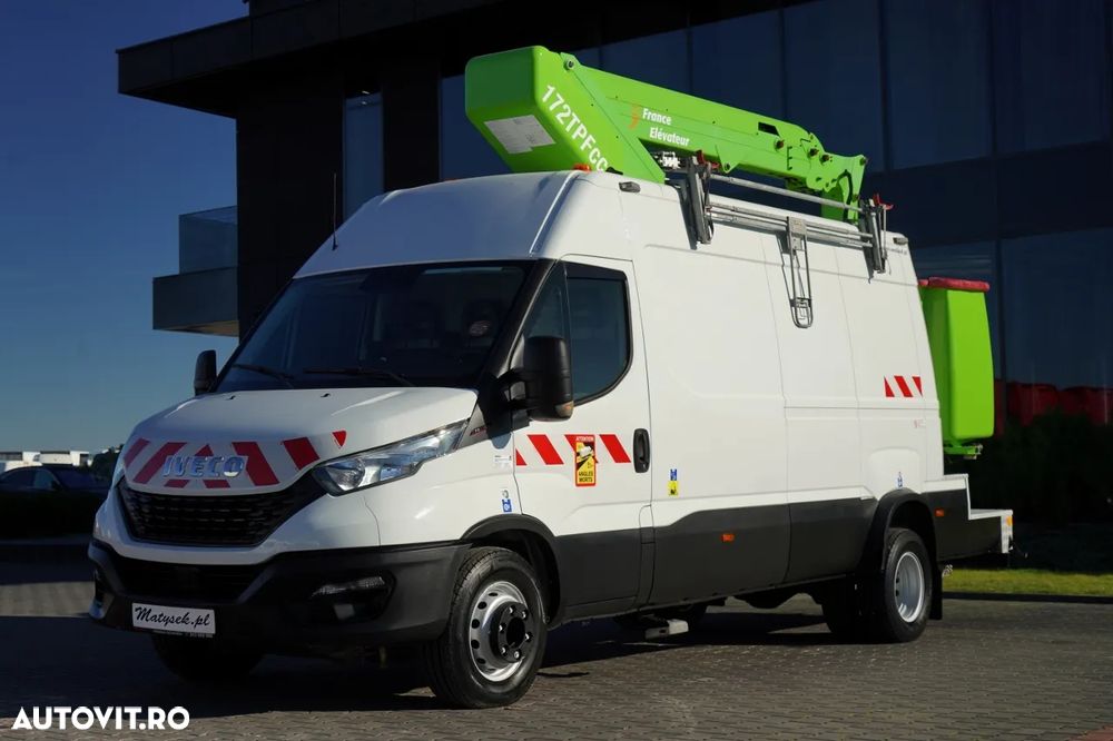 Iveco DAILY 70-180 / BRAȚ AERIAN - 16 m / TABLĂ METALICĂ + BRAȚ AERIAN ELEVATOR / 200 kg - 9