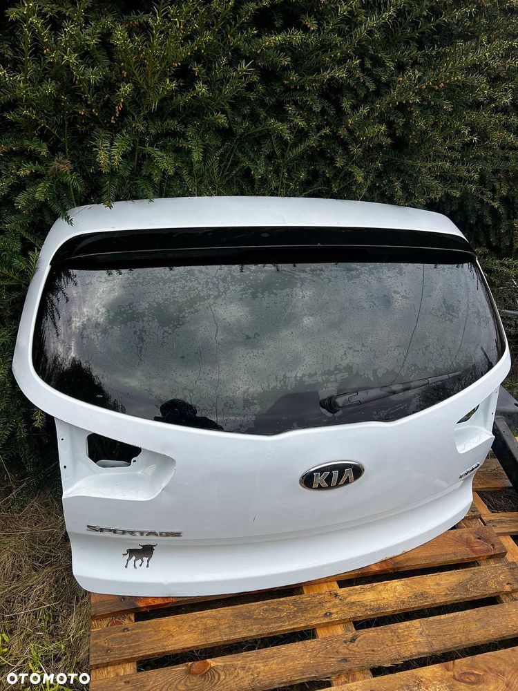 Klapa bagażnika Kia Sportage III ORYGINAŁ spoiler + szyba + wycieraczka - 1