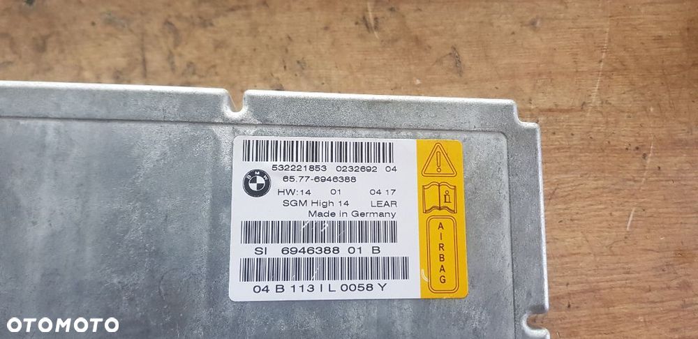 BMW E60 E61 MODUŁ PODUSZEK AIRBAG 6946388 - 3