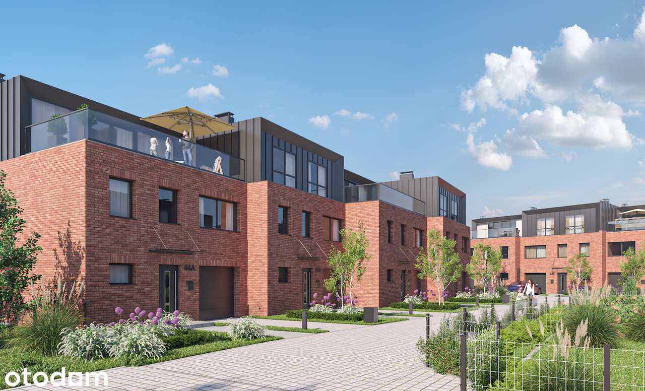 Dom bliźniaczy D2 - 134,96 m² z ogrodem, tarasem i garażem