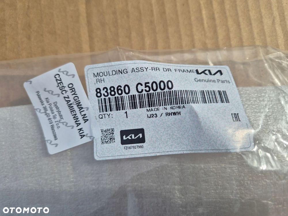 KIA Sorento III listwa chrom drzwi tył prawe.OE. - 2