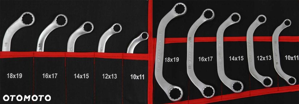 KLUCZE płasko oczkowe GIĘTE TORX PRZEWODÓW C 47szt - 4