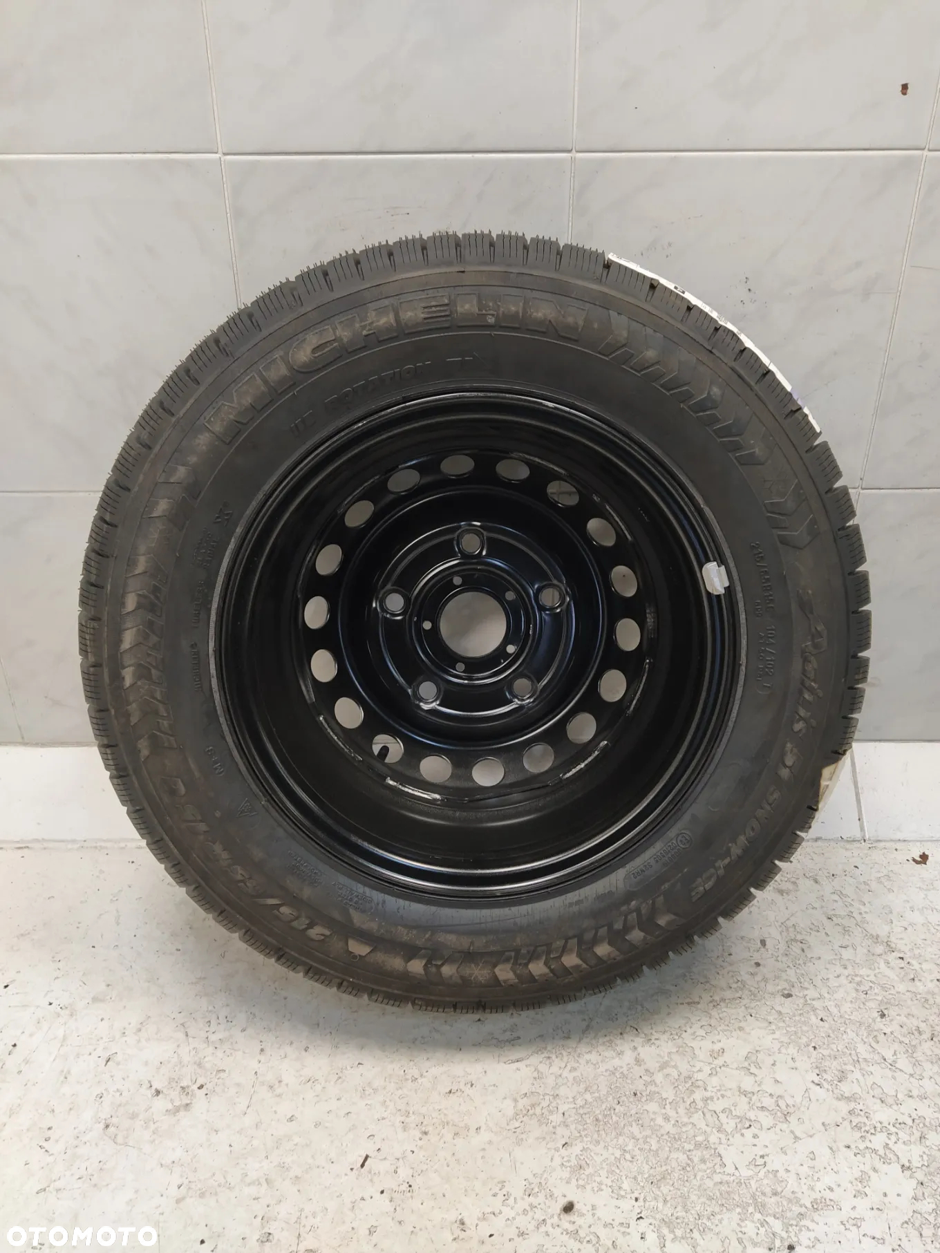 FORD TRANSIT CUSTOM 6,5x15 ORYGINALNE FELGI STALOWE R15 ET60 5X160 OPONY MICHELIN 215/65 KOŁA ZIMA BIEŻNIK ok 9.80mm - 8