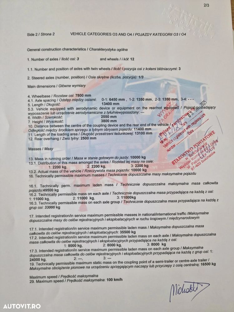 Janmil 3 axe, extensii laterale si lemne, rampe duble 58900 EUR+Tva, axe SAF, picioare sprijin, obloane gat lebada, axa viraatoare spate, produsa in Polonia, latime 2,55m, posibilitate leaing 5 ani-PROMOTIE 58900 EUR+tva - 19