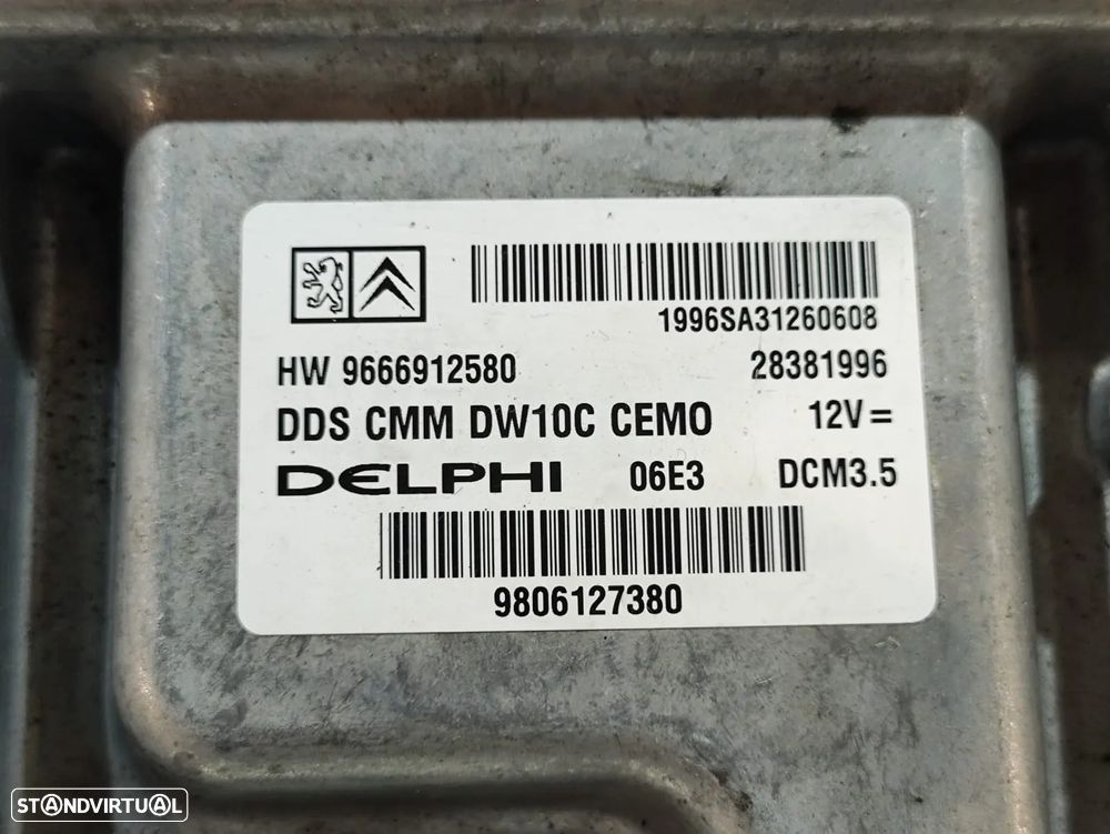 Centralina motor Delphi PSA Peugeot Citroen DS5 Picasso C5 Jumpy RCZ 308 3008 9666912580 28381996 - 6