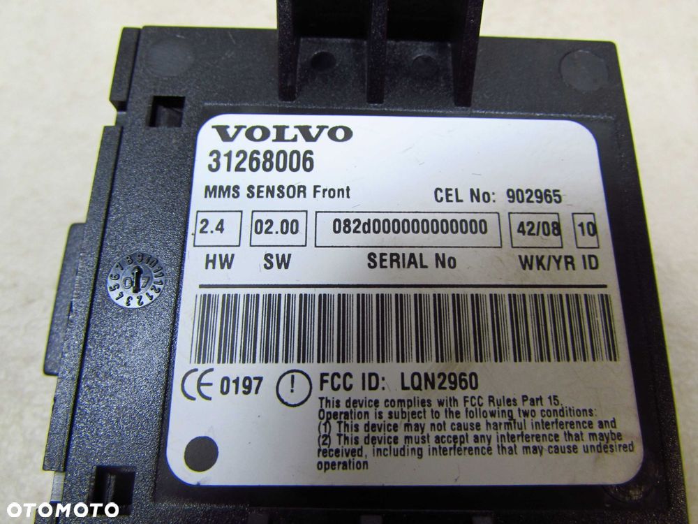 VOLVO S40 II V50 C30 C70 II XC 04-13 MODUL SENSOR STEROWNIK ALARMU 31268006 - 5