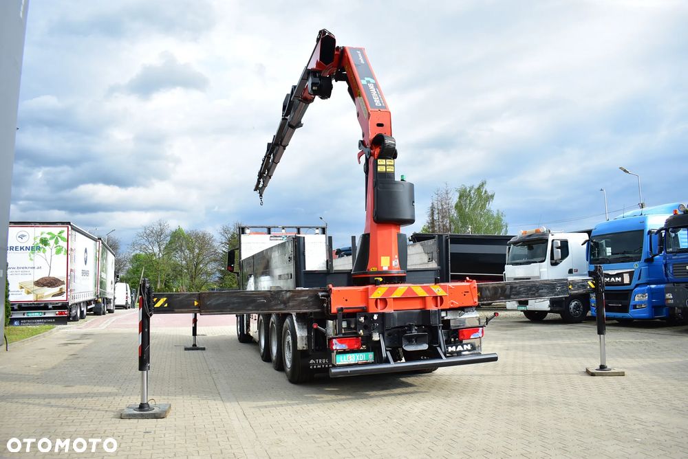 MAN TGS 35.480 Tridem 8x4 /Skrzynia 7.20m./ Palfinger PK 34002 SH/ Wciągarka/ 8 Segmentów/ 22m. / 5 i 6 Funcja/ Rotator/ Pilot/  Manual/ Euro 5/ Autokran/ Ladekran/ Kran/ HDS/ Seilwinde / Sprowadzony ! - 20