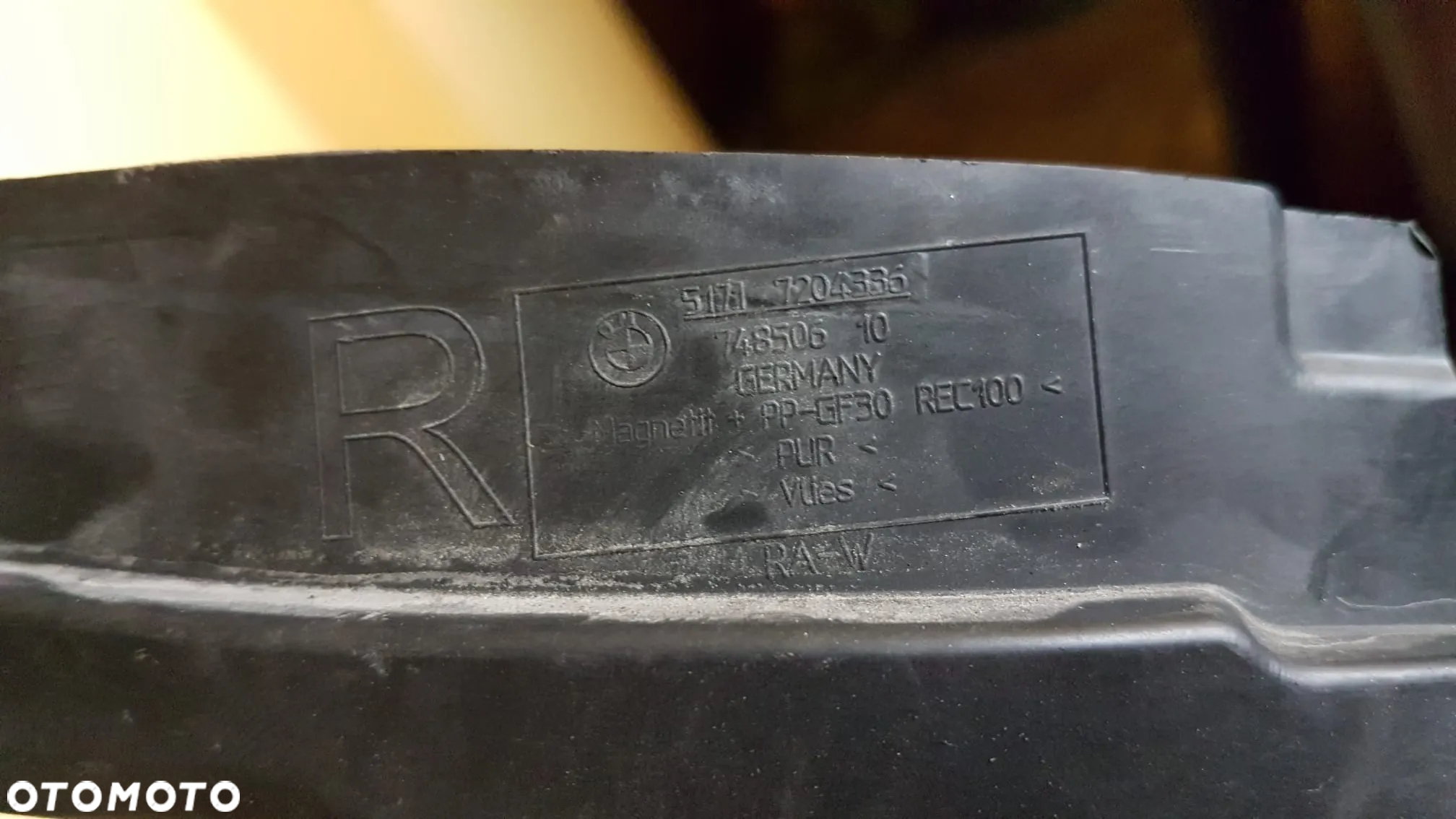 PODSZYBIE SCIANA GRODZIOWA 7204336 7211464 BMW F10 F11 F12 - 3