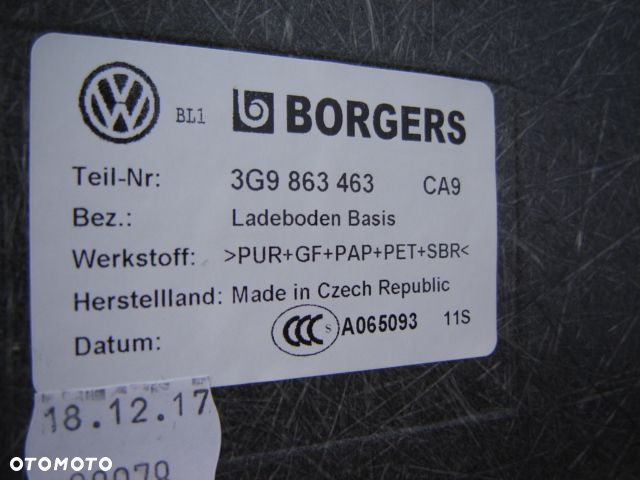 VW PASSAT B8 PÓŁKA TYŁ BAGAŻNIKA 3G9863463 NOWA - 2