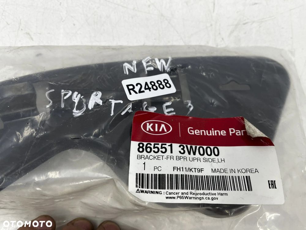 Ślizg Kia Sportage 3 III 05-15r. NOWE lewe przednie mocowanie zderzaka wspornik 865513w000 - 6