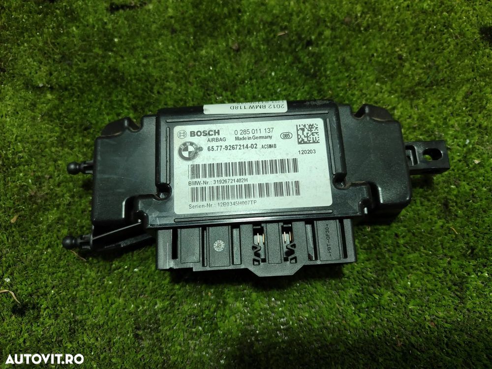 CALCULATOR AIRBAG (3 BUC.) BMW 116D 2010 E81 E82 E87 E88 2.0 DIESEL MANUAL / 2004-2011 / BMW SERIA 1 F20 118D SE 2.0 DIESEL 2012 / HATCHBACK 2011-2019 / BMW SERIA 4 M-PACHET 420D F32 / F33 / F36 2.0 DIESEL 2013 / COUPE 2013-2021 / COD OEM 6577 9267214 / 6577 9296494 - 5