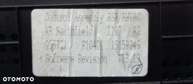 PANEL STEROWANIA RADIA TYŁ TRAILBLAZER 4.2B 02R FV - 3