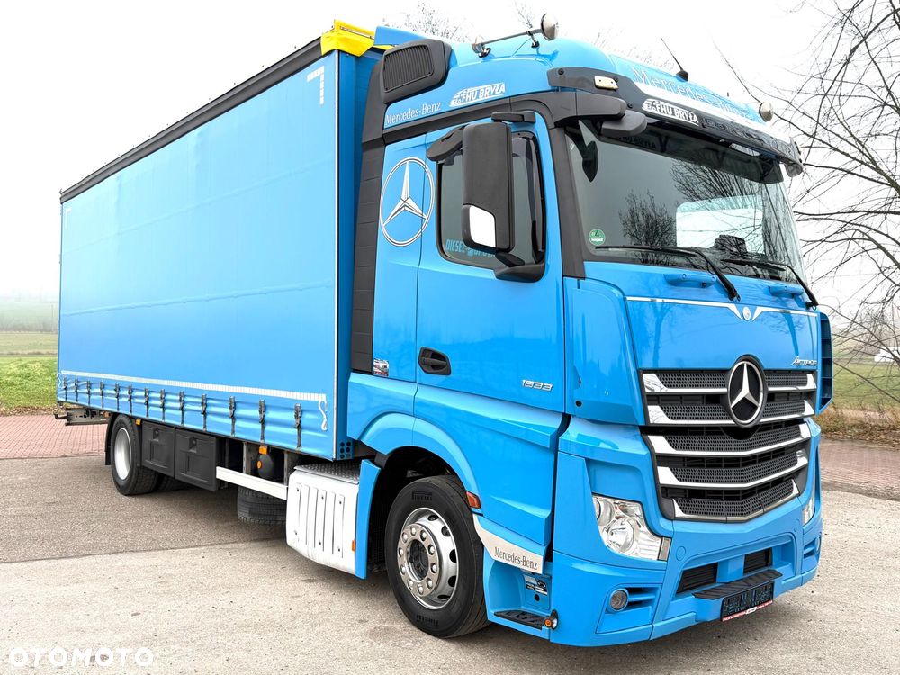 Mercedes-Benz ACTROS 1833 / FIRANKA/ WINDA / NOWY TACHOGRAF G2V2 / NOWE OPONY / 19PALET / 8TON ŁADOWNOŚCI / AUTOMAT / DUŻY SILNIK  / SYPIALKA / SERWISOWANY / 2018 / JAK NOWY  / - 15