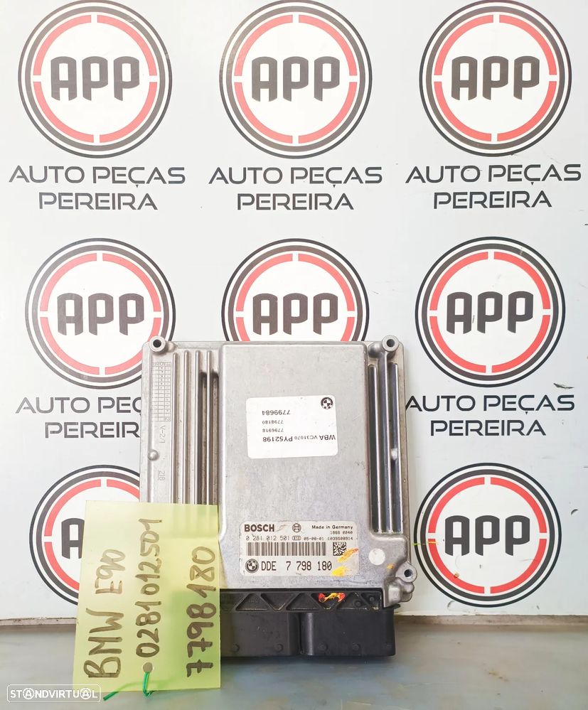 Centralina motor BMW E90 320D de 2006, referência 0281012501, 7798180 . - 1