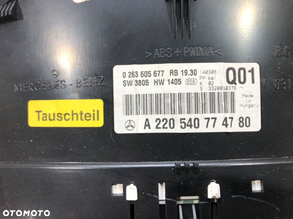 LICZNIK  MERCEDES-BENZ KLASA S (W220) 1998 - 2005 S 320 (220.065, 220.165) 165 kW [224 KM] benzyna - 3