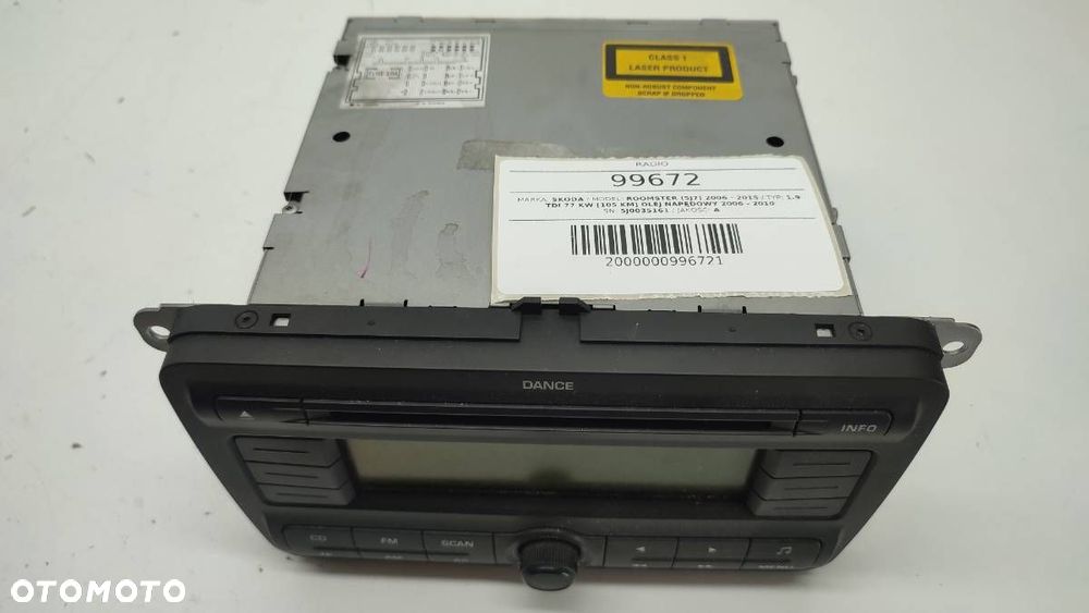 RADIO FABRYCZNE ROOMSTER 5J0035161 2006 - 2