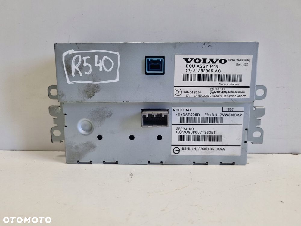 Volvo V40 II EKRAN NAWIGACJI Wyświetlacz Radia 31382906 31382906AC - 11