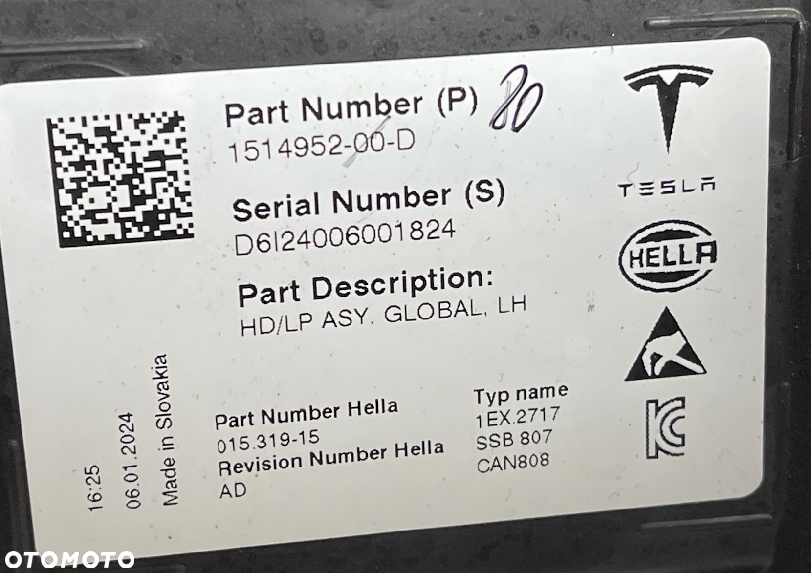 TESLA MODEL 3 III Y LIFT 21- LAMPA LEWA FULL LED 1514952-00-D 06.01.2024 - 16