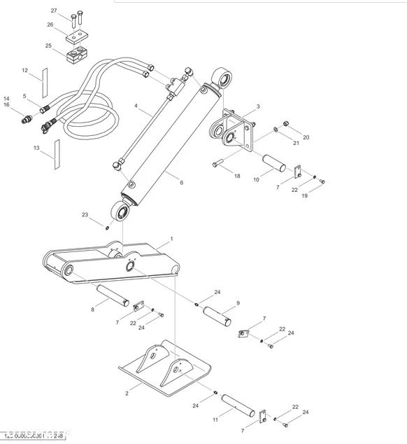 Podpora nożycowa hydrauliczna - 1
