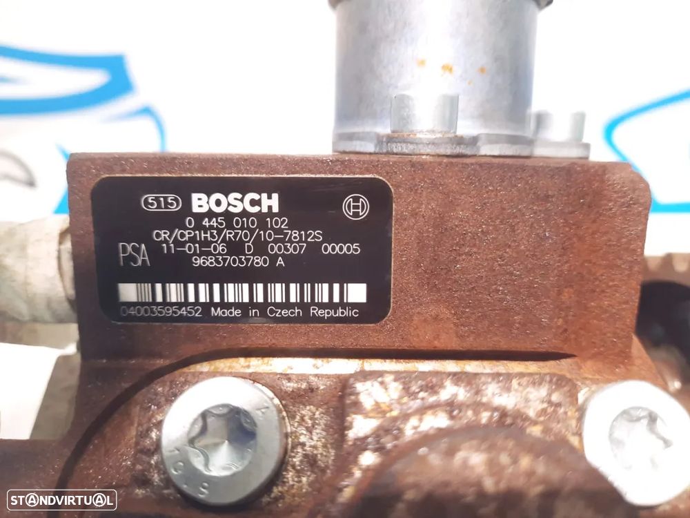 BOMBA INJETORA INJECTORA ALTA PRESSÃO CITROEN C4 COUPE LA 1.6 HDI 16V 90CV 9HX PSA 0445010102 9683703780A 9683703780 C4 BERLINGO XSARA PICASSO PEUGEOT 207 308 307 - 3