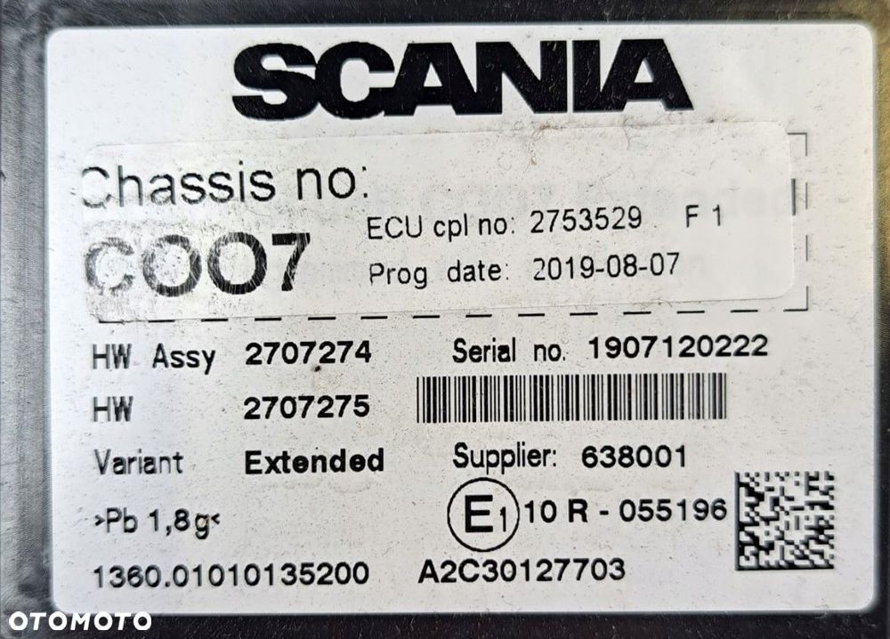 KOORDYNATOR COO7 SCANIA R 2753529 - 3