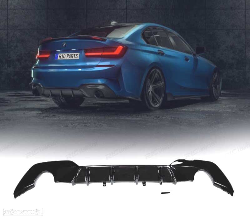 DIFUSOR BMW G20 G21 19-22 LOOK M PERFORMANCE SPEED PRETO BRILHANTE - 1