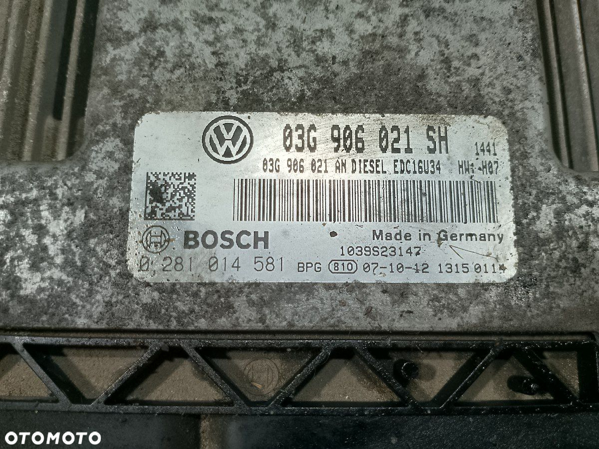 KOMPUTER, STEROWNIK SEAT LEON II 03G906021SH  03G906021AN 0281014581 1.9 - 2