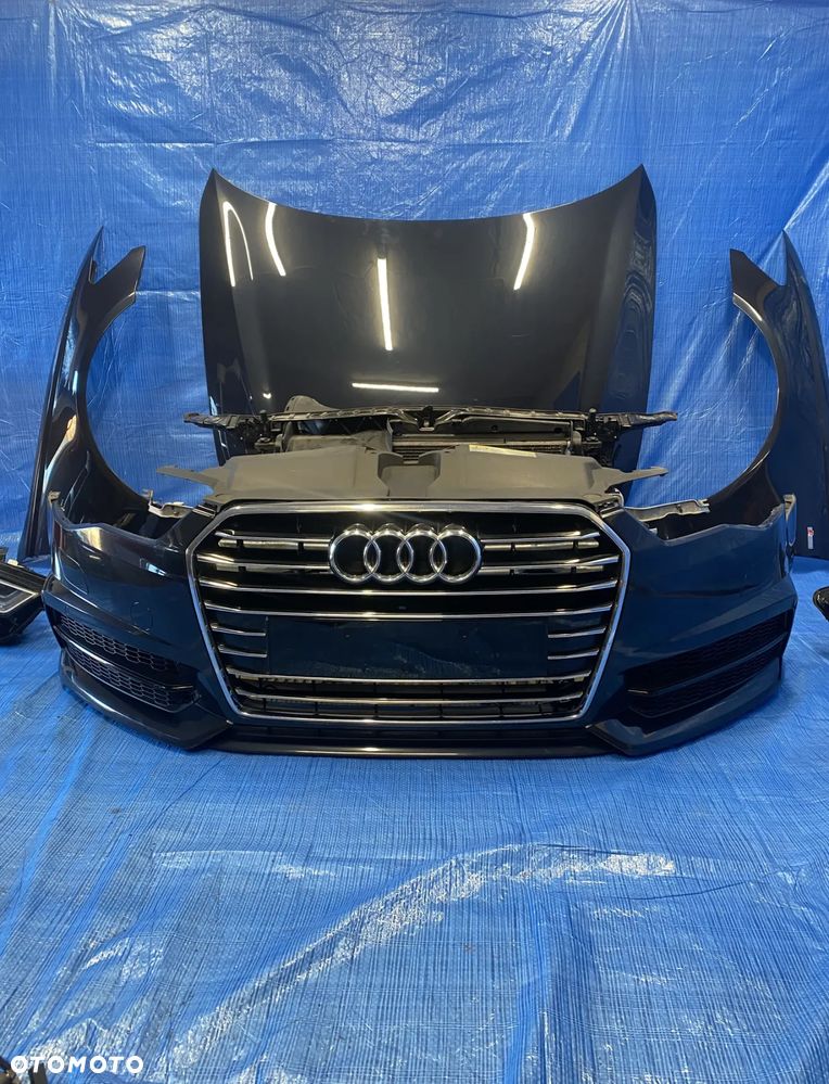 PRZÓD KOMPLETNY MASKA ZDERZAK LAMPY PAS PRZEDNI FULL LED AUDI A6 C7 S-LINE LIFT LX5R - 8