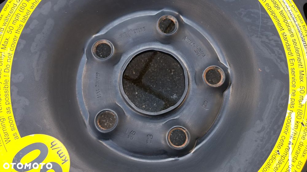 Koło Dojazdowe 16 Audi A3 8P VW Golf V VI 5x112 ET 25.5 125/70 R16 1K0601027F - 2