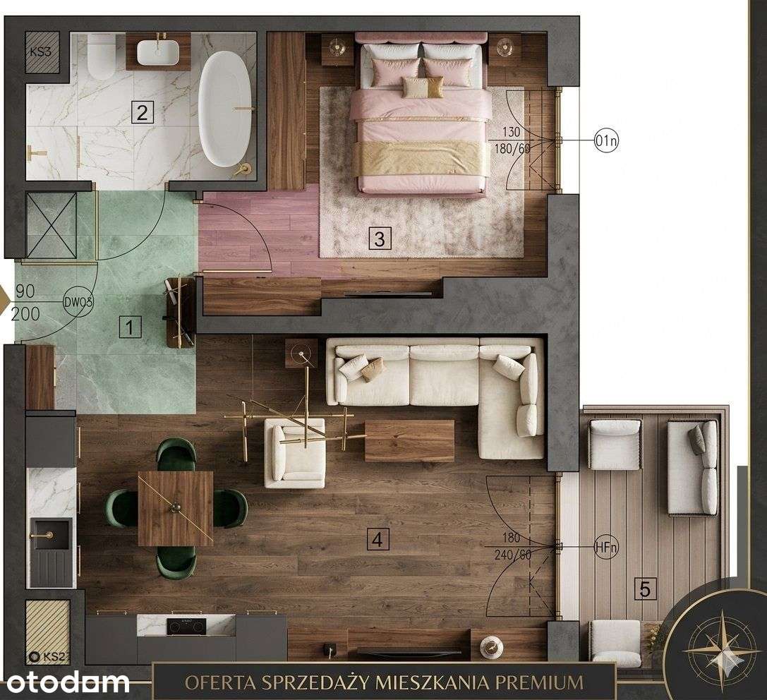 !!! Apartament 2-pok, genialny salon, Premium !!!