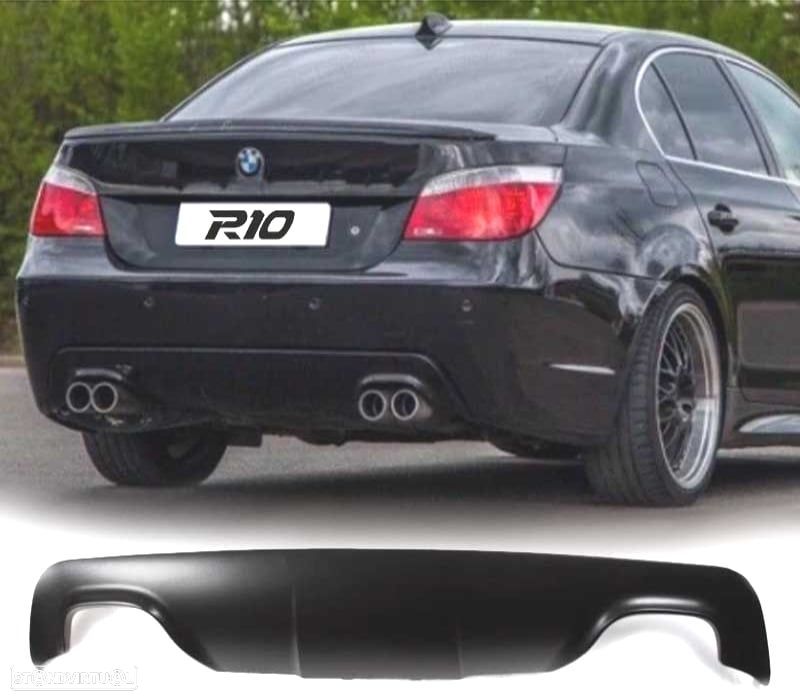 DIFUSOR BMW E60 03-10 PRETO DUPLO LOOK M - 1