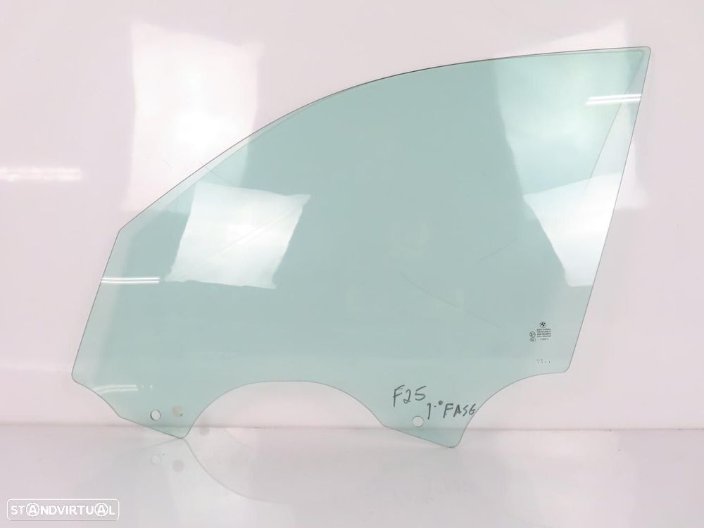 Vidro da porta Esquerdo/Frente Usado / Original BMW X3 (F25) 51337347645 - 1