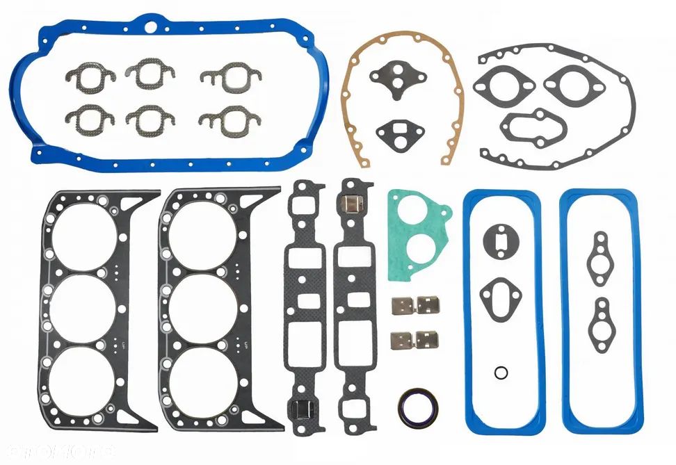 KOMPLET USZCZELEK SILNIKA USZCZELKI USZCZELKA POD GLOWICE GLOWICY KOLEKTORA SSACEGO WYDECHOWEGO MISKI OLEJOWEJ POKRYWY ZAWOROW GM 4.3 V6 MERCRUISER VOLVO PENTA OMC COBRA Sterndrives Mercury MARINE - 1