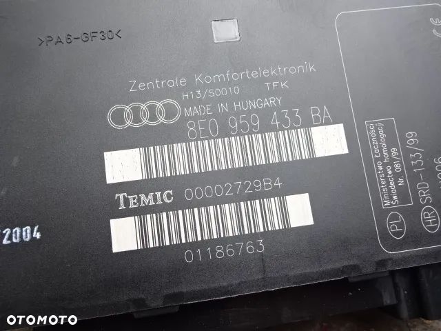 Moduł komfortu Audi A4 B6 8E0959433BA - 2