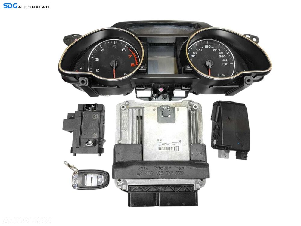 Kit Pornire ECU Calculator Motor Ceas Ceasuri Bord Blocator Chei Cheie CIP Imobilizator Audi A5 8T 2.0 TFSI 2009 - 2017 Cod 8K2907115P 8K0909131 8K0905852D 8T0920931C [LC2072] [LC2073] - 1