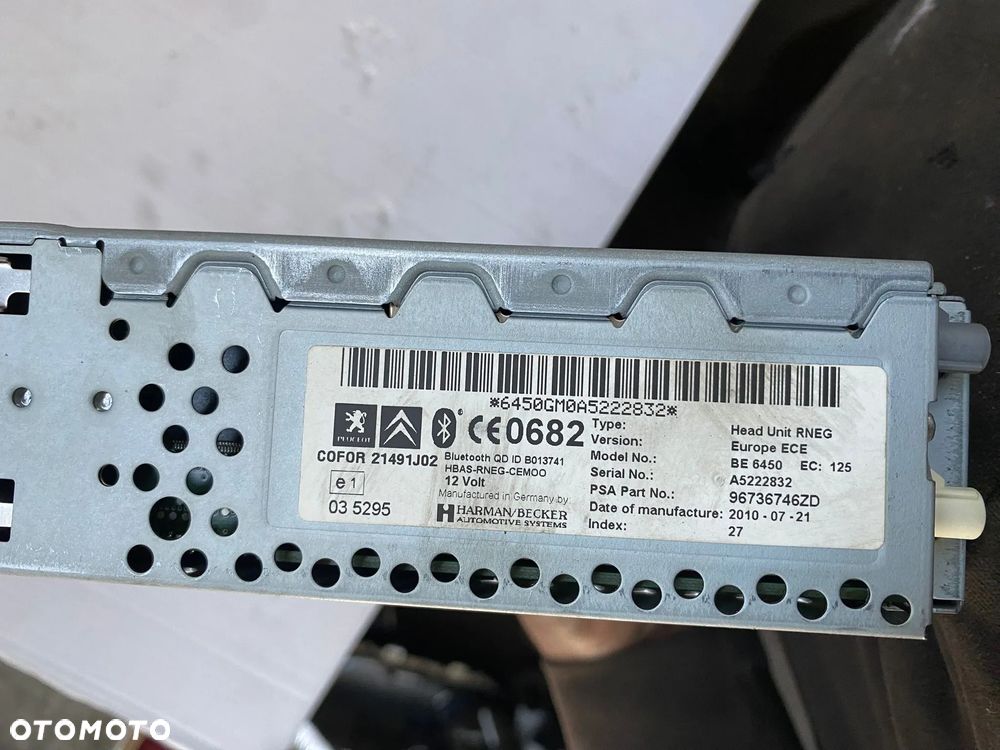 RADIO NAWIGACJA GPS CITROEN C5 III X7 96736746ZD - 2
