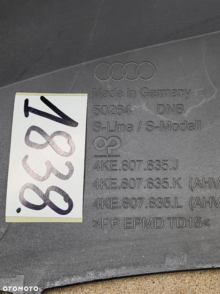 AUDI E-TRON S-LINE DOKŁADKA SPOILER ZDERZAK DYFUZOR TYŁ TYLNY 4KE807835J - 9