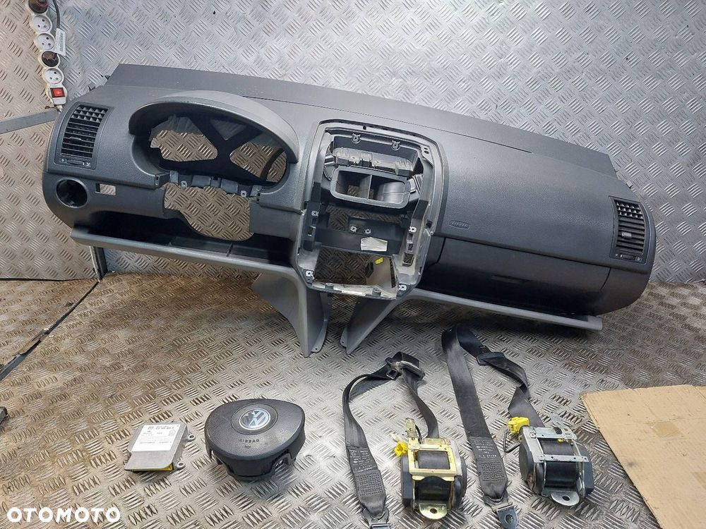 ZESTAW AIRBAG KOKPIT DESKA PASY PODUSZKI MODUŁ POLO IV 5D 6Q4857705J - 1