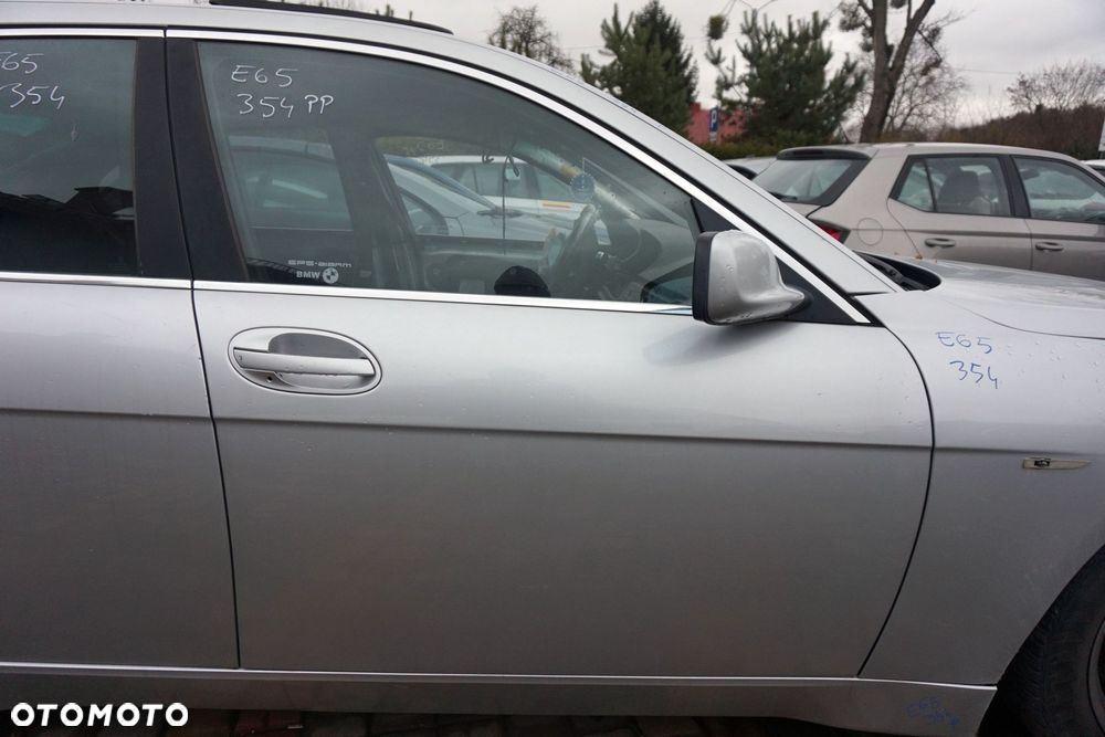 DRZWI PRZEDNIE PRAWE 7 IV E65 354  SREBRNY TITANSILBER BMW 2001-2005 - 1